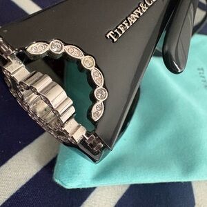 Tiffany & Co. Black Sunglasses with Swarovski Crystal Detail & signature